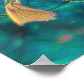 コイの魚「平和に泳ぐ」 ポスター (角)