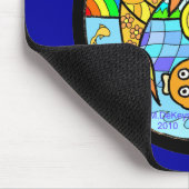 コイの魚Pyschedelic元素マンデラ マウスパッド (コーナー)