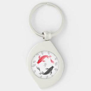 コイのYumeのkeychain (渦巻) キーホルダー