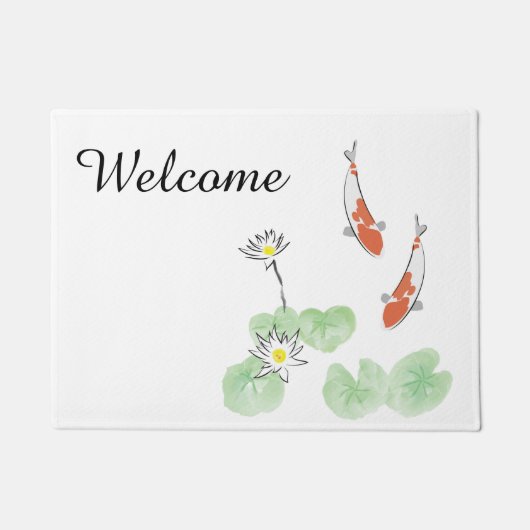 コイカスタムポンドホワイト ドアマット (正面)