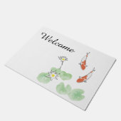 コイカスタムポンドホワイト ドアマット (アングル)