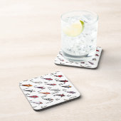 コイカラフル魚の品種錦鯉アジア美術 コースター (右側)