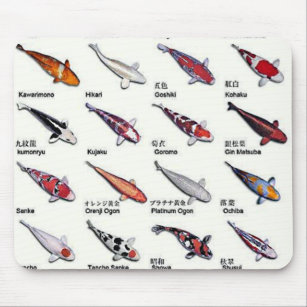 コイカラフル魚錦鯉スケッチの品種 マウスパッド