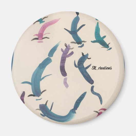 コイカラフル魚 マグネット (正面)