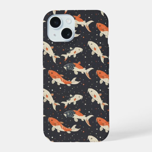 コイカルプス模様 iPhone 15ケース (裏面)
