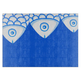 コイカープフィッシュブルー抽象芸術板 カッティングボード