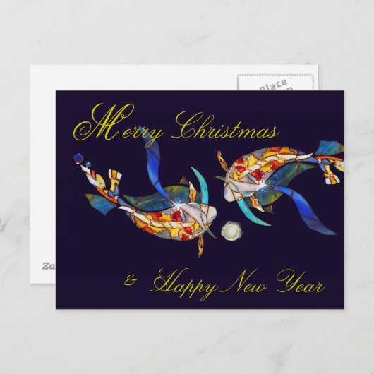 コイキスをするメリークリスマス&年賀はがき シーズンポストカード (正面/裏面)