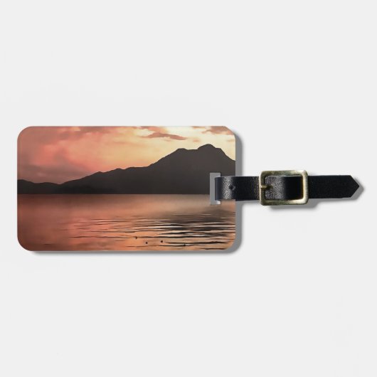 コイセギーズランドスケープアートのドラマチックな夕日 ラゲッジタグ (正面横)