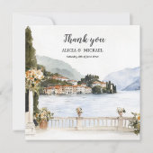 コイタリアンモ湖結婚 サンキューカード (正面)