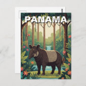 コイバ国立公園トラベルのパナマタピール ポストカード (正面/裏面)