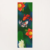 コイパーソナライズされたフィッシュホワイトロータスリリヨン池 ヨガマット (裏面)