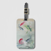 コイフィッシュとハス ラゲッジタグ (正面縦)