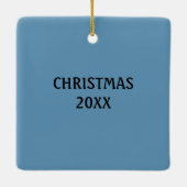 コイフィッシュイラストレーションオレンジアンドブルーパーソナライズされた セラミックオーナメント (裏面)