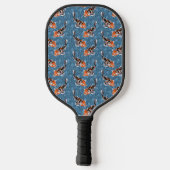 コイフィッシュイラストレーションオレンジアンドブルーパーソナライズされた ピックルボールラケット (裏面)