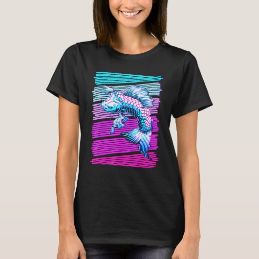 コイフィッシュコイク日本のロ伝統的VAPORWAVE A Tシャツ (正面)