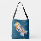 コイフィッシュスイミングイラストレーション クロスボディバッグ (裏面)