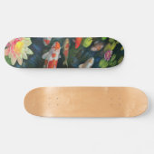 コイフィッシュスイミングロータスフラワー禅絵画池 スケートボード (横)