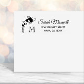 コイフィッシュモノグラムイニシャル差出人住所 セルフインキングスタンプ