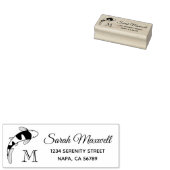 コイフィッシュモノグラムイニシャル差出人住所 ラバースタンプ (押印)