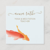 コイフィッシュヨガアンドメディテーション先生 スクエア名刺 (正面)