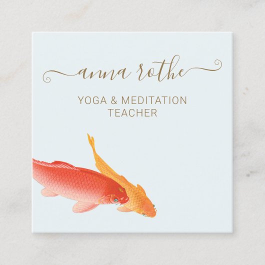 コイフィッシュヨガアンドメディテーション先生 スクエア名刺 (正面)