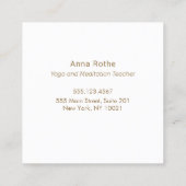 コイフィッシュヨガアンドメディテーション先生 スクエア名刺 (裏面)