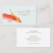 コイフィッシュヨガアンドメディテーション先生 名刺 (正面/裏面)