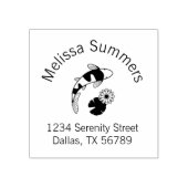 コイフィッシュリリーアーチアドレス ラバースタンプ (インプリント)