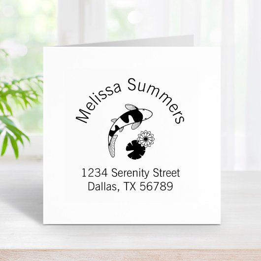 コイフィッシュリリーアーチアドレス ラバースタンプ