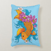 コイフィッシュロータスさくらんぼ花 アクセントクッション (正面(垂直))