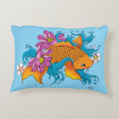 コイフィッシュロータスさくらんぼ花 アクセントクッション (裏面)