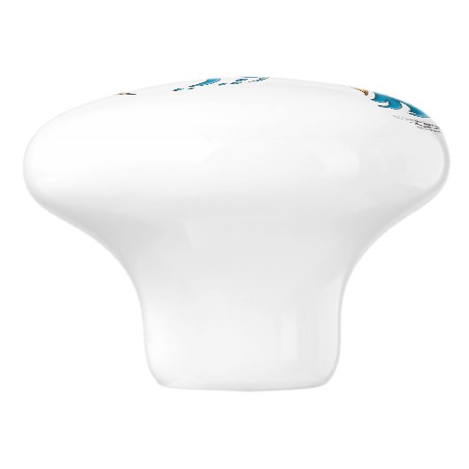 コイフィッシュロータスさくらんぼ花 セラミックノブ (側面)