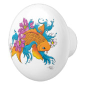 コイフィッシュロータスさくらんぼ花 セラミックノブ (右)