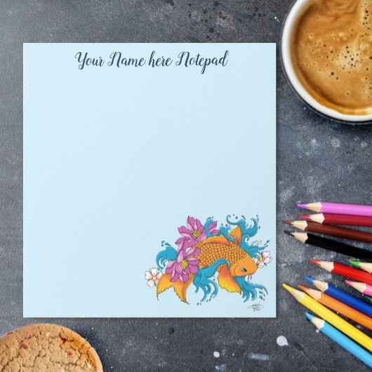 コイフィッシュロータスさくらんぼ花 ノートパッド