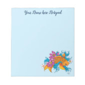 コイフィッシュロータスさくらんぼ花 ノートパッド (正面)