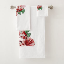 コイフィッシュ日本のスタイルスクリプトオリエンタルアート バスタオルセット