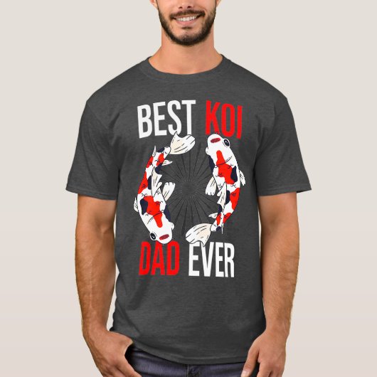 コイフィッシュ最高のコイパパエバー錦鯉 Tシャツ (正面)