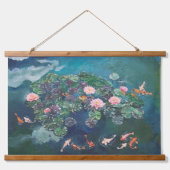 コイフィッシュ《植物》スイレン絵を描ズタペストリー 吊り下げ型タペストリー (正面)