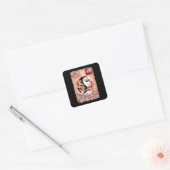 コイフィッ日本のクさくらんぼ鯉花花 スクエアシール (封筒)