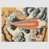 コイフィッ日本のクヴィンテージさくらんぼ花と波 薄葉紙 (正面)