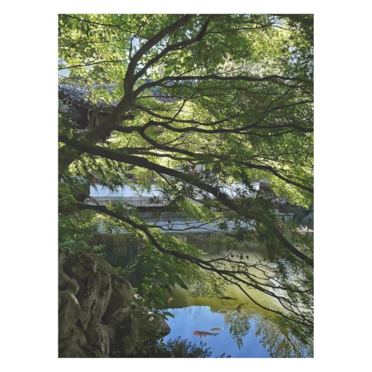 コイポンドイン中国のガーデン テーブルクロス (正面)