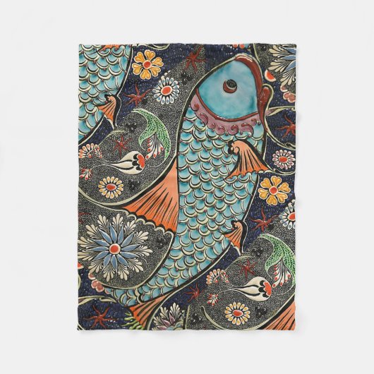 コイモザイク フリースブランケット (正面)