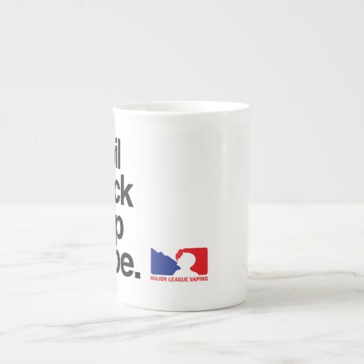 コイルの灯心の滴りのVapeのコーヒー・マグ ボーンチャイナマグカップ (正面)