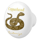 コイル状の銅ヘッドヘビの雷_入り江 セラミックノブ (右)