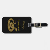 コイル状カッパーヘッドスネークサンダー_コーブ ラゲッジタグ (正面横)