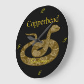 コイル状カッパーヘッドスネークサンダー_コーブ ラージ壁時計 (傾斜)