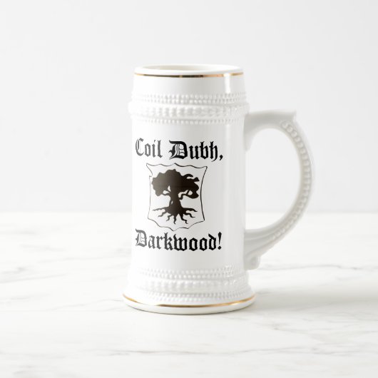"コイルDubh、Darkwood!" 中心に置き直されるカシを持つステイン- ビールジョッキ (右)