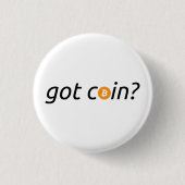 「コインある?」Bitcoin BTC | ボタン 缶バッジ (正面)
