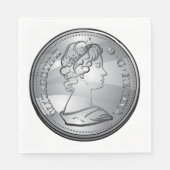 コインのクイーン スタンダードランチョンナプキン (正面)