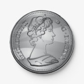 コインのクイーン ペーパープレート (正面)
